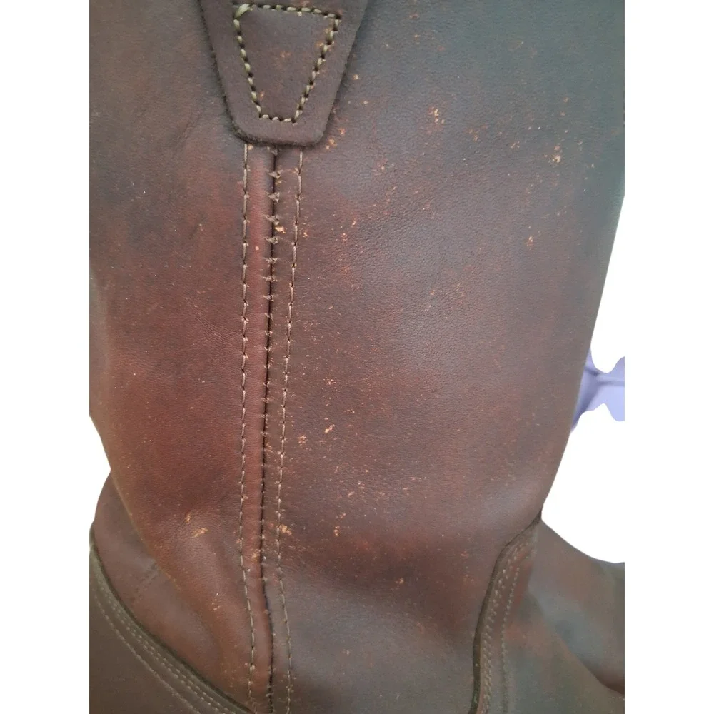 Vintage Vulcan Western Mens‎ size 8½D Smooth Leather Cowboy Boots Oil Resistant